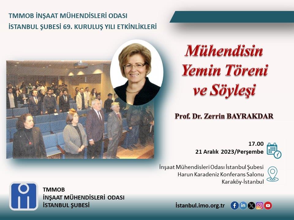 Mühendisin Yemin Töreni ve Söyleşi afişi