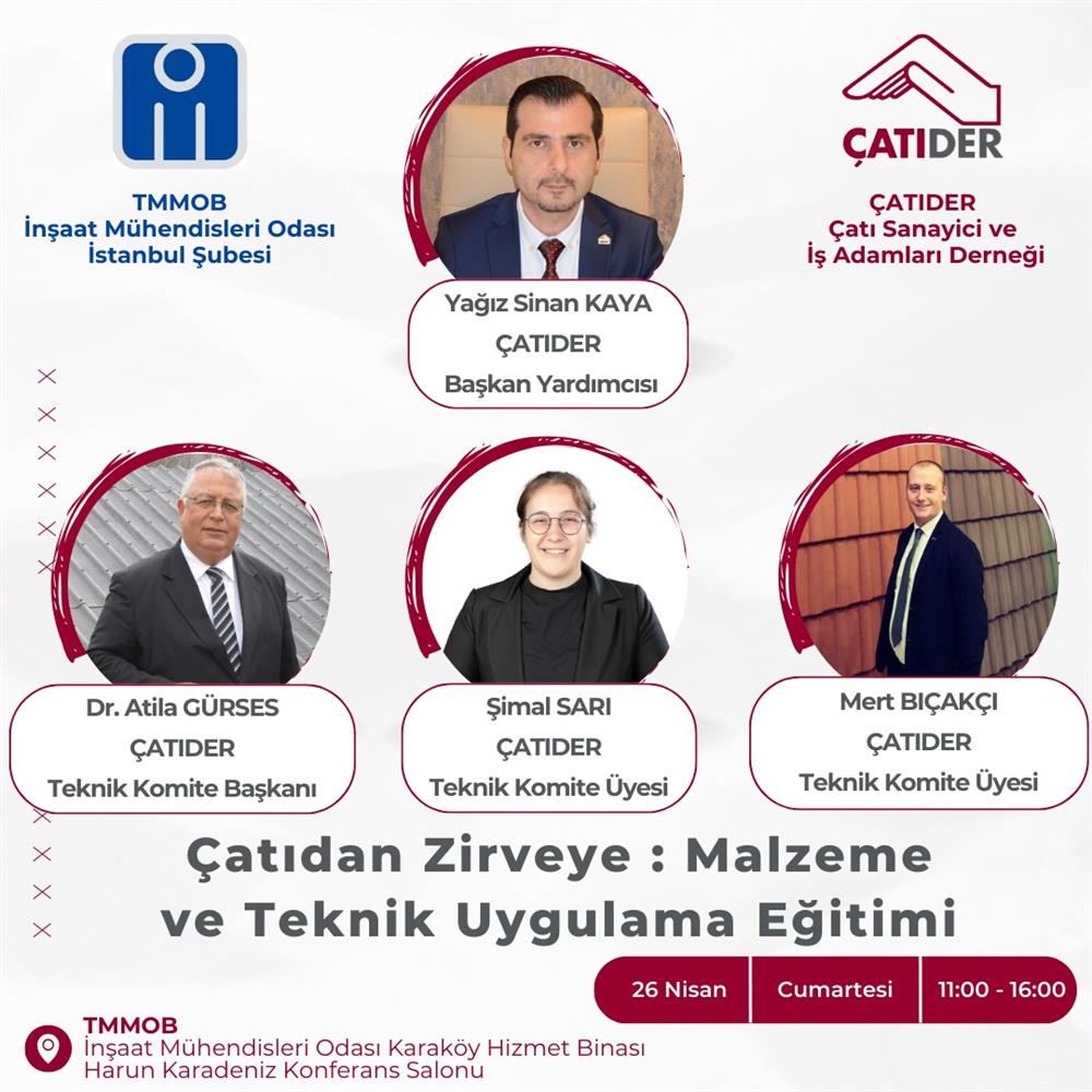 ÇATIDAN ZİRVEYE: MALZEME VE TEKNİK UYGULAMA EĞİTİMİ