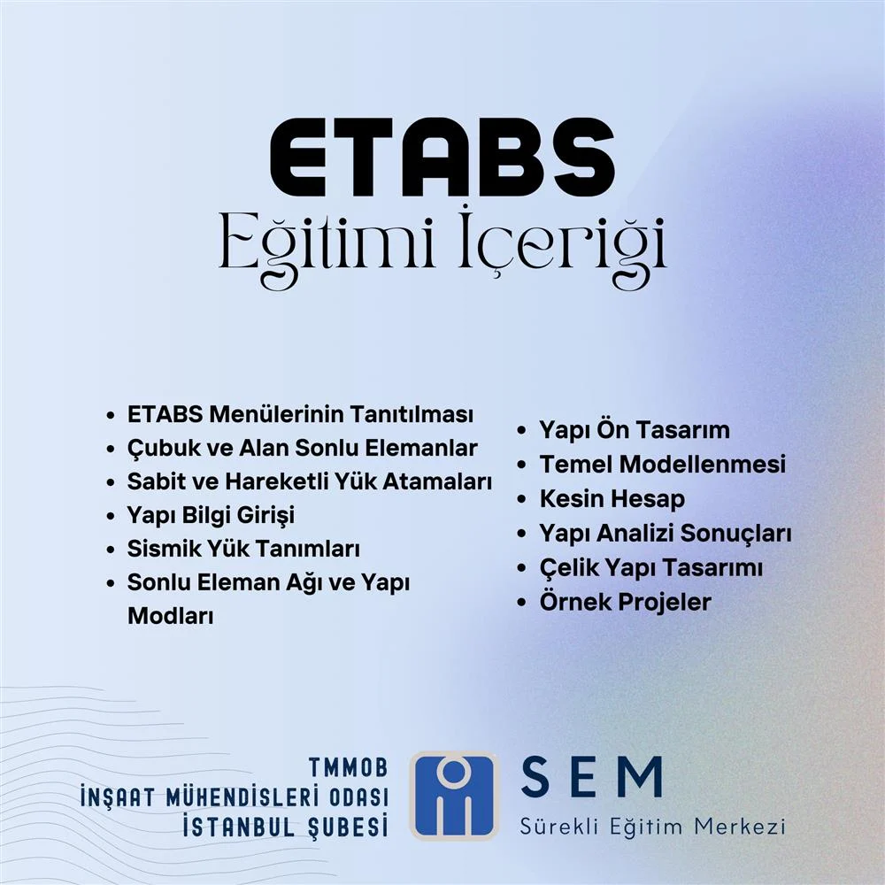 ETABS EĞİTİMİ