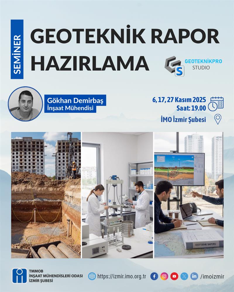 Geoteknik Rapor Hazırlama Seminerleri afişi