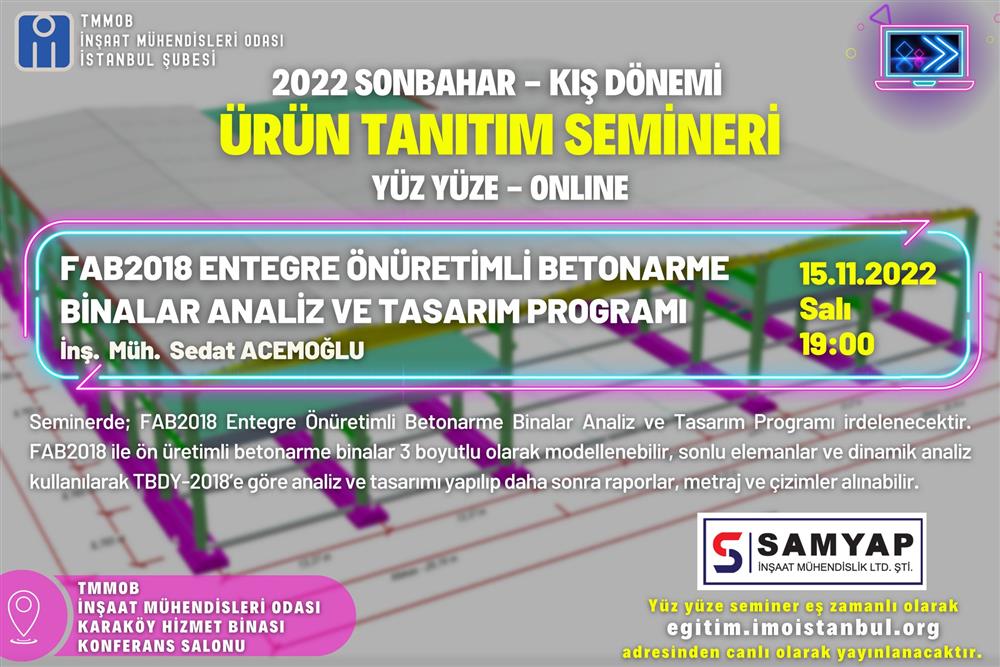 Ürün Tanıtım Semineri- 15 Kasım Salı Saat 19.00 afişi