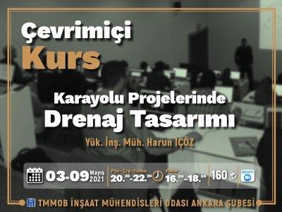 Karayolu Projelerinde Drenaj Tasarımı Çevrimiçi Kursu afişi