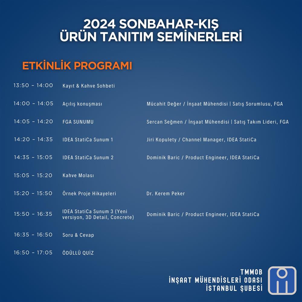 2024 ÜRÜN TANITIM SEMİNERİ - İDEA Statica Kullanıcı Buluşması 2024