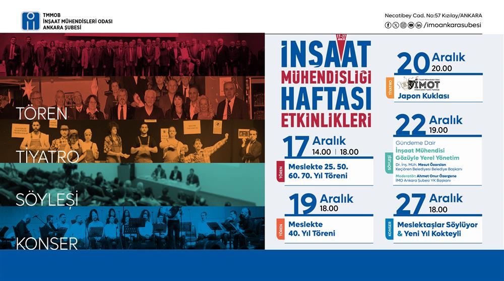 Mühendislik Haftası Etkinlikleri 2025 afişi