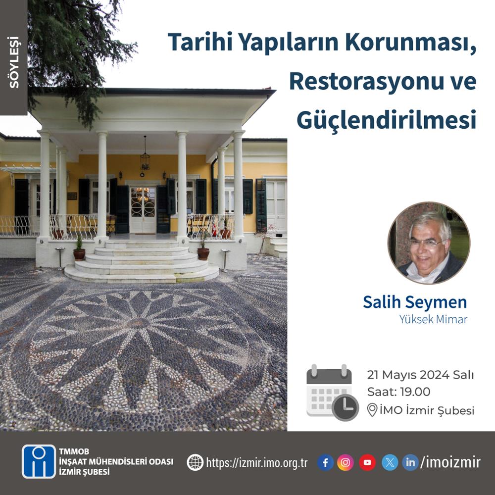 Söyleşi: Tarihi Yapıların Korunması, Restorasyonu ve Güçlendirilmesi afişi