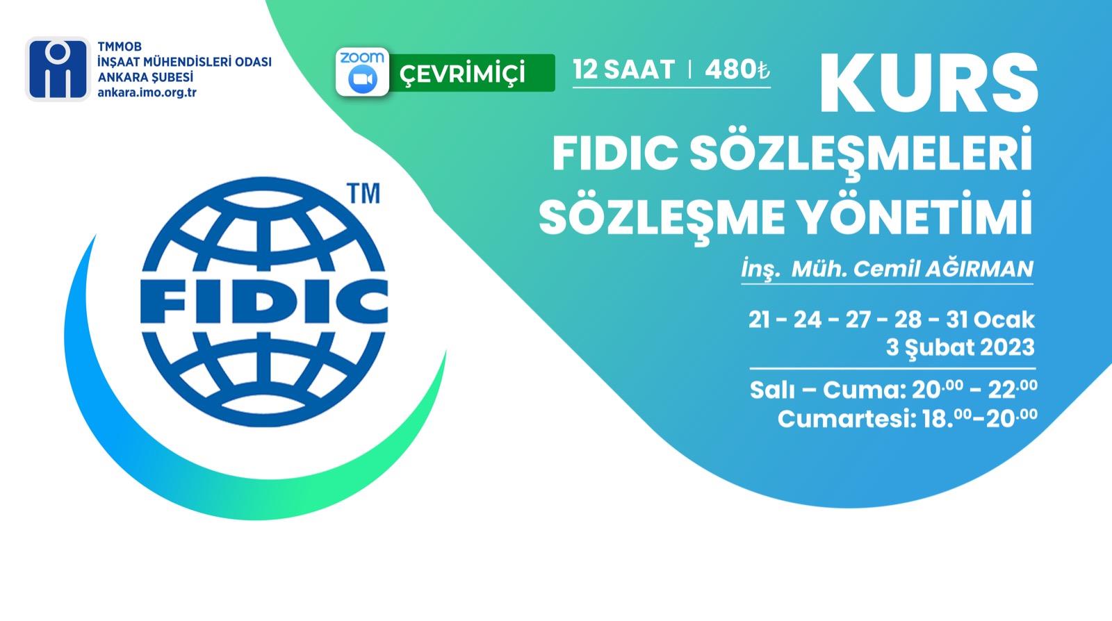 Çevrimiçi Kurs: FIDIC Sözleşmeleri – Sözleşme Yönetimi afişi