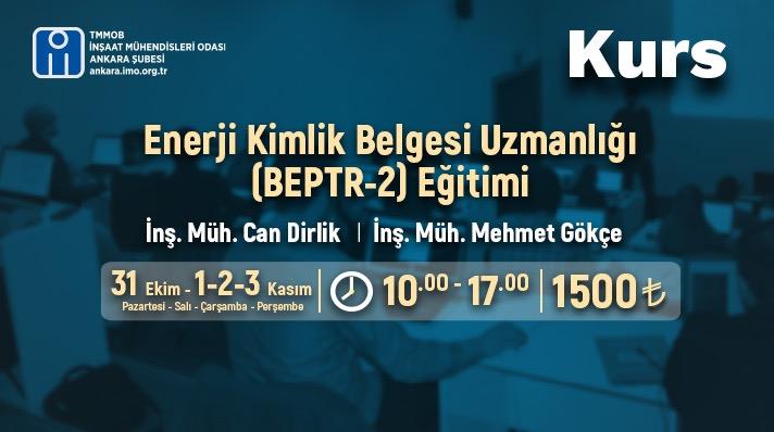 Enerji Kimlik Belgesi Uzmanlığı (Beptr-2) Eğitimi afişi