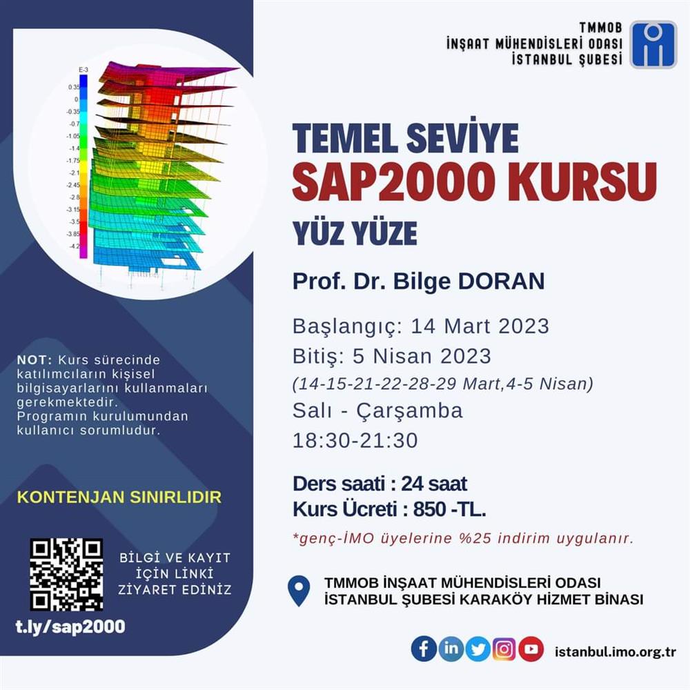 Temel Seviye SAP2000 Kursu Kayıtları Başladı! afişi