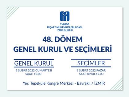 İMO İzmir Şubesi 48. Dönem Genel Kurulu afişi