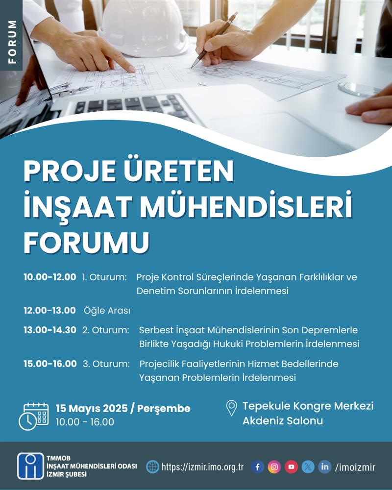 Proje Üreten İnşaat Mühendisleri Forumu afişi