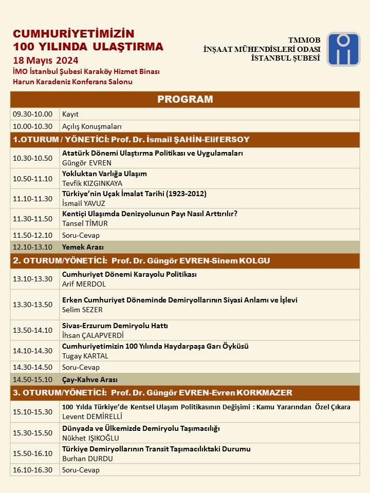 CUMHURİYETİMİZİN 100 YILINDA ULAŞTIRMA