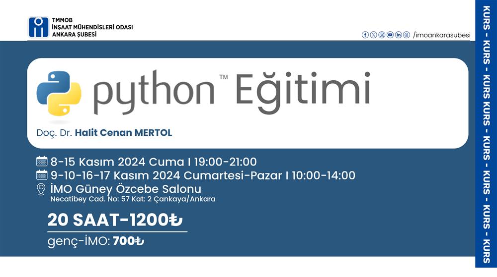 Kurs: Python Eğitimi afişi