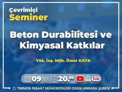 Çevrimiçi Seminer: Beton Durabilitesi ve Kimyasal Katkılar afişi