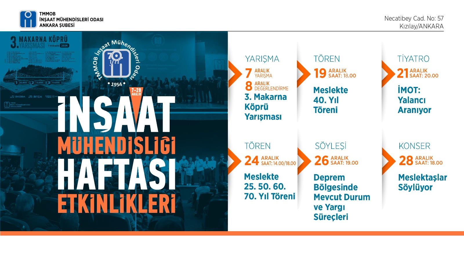 Mühendislik Haftası Etkinlikleri 2024 afişi