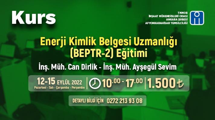 Enerji Kimlik Belgesi Uzmanlığı (Beptr-2) Eğitimi (İMO Ankara Şubesi Afyonkarahisartemsilciliği) afişi