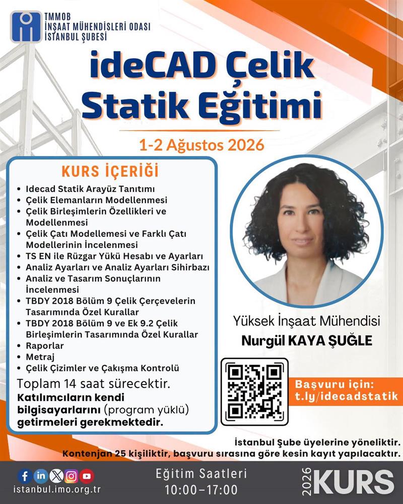 İdecad Çelik Statik Eğitimi Başlıyor. afişi