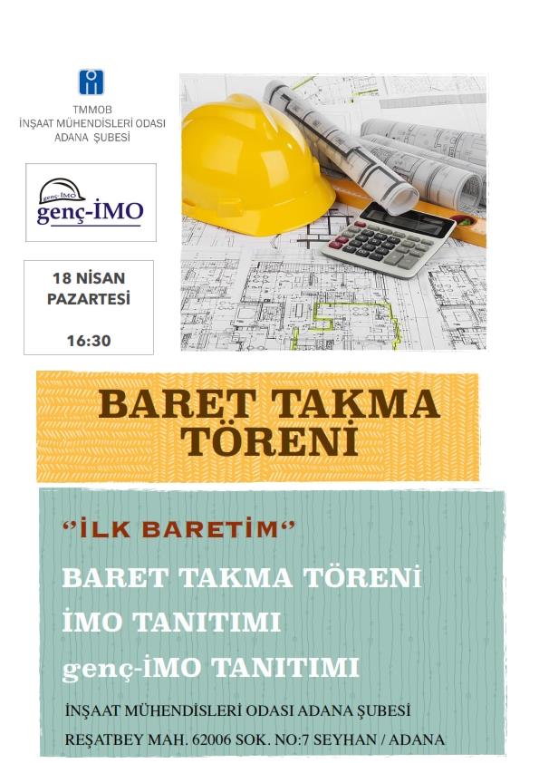 genç-İMO Baret Takma Töreni afişi