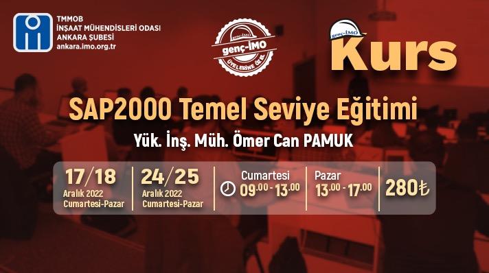 Yüzyüze Kurs: Genç-İMO SAP2000 Temel Seviye Eğitimi afişi