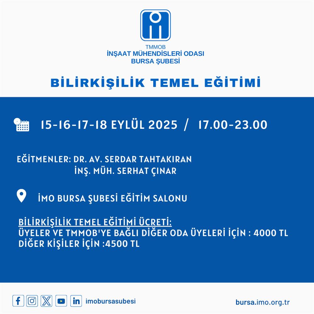 BİLİRKİŞİLİK TEMEL EĞİTİMİ EYLÜL PROGRAMI