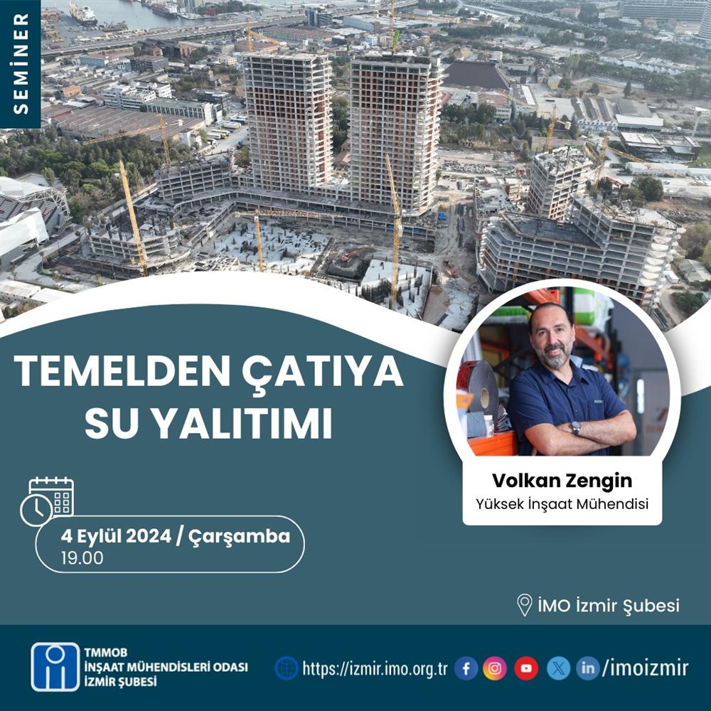 Seminer: Temelden Çatıya Su Yalıtımı afişi