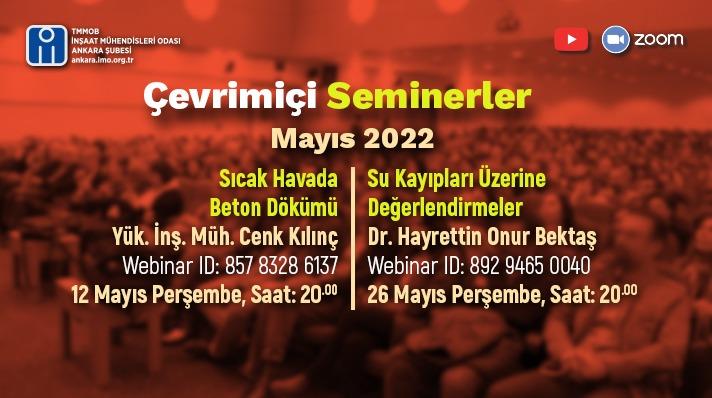 Mayıs Ayı Çevrimiçi Perşembe Seminerleri afişi