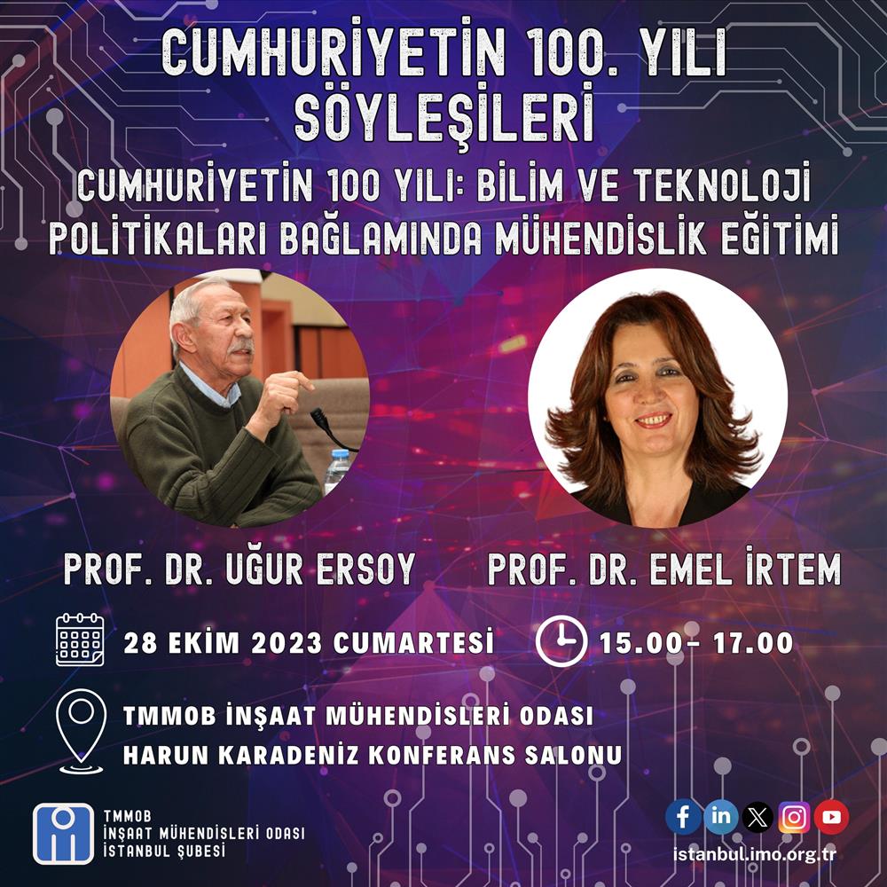 Cumhuriyetin 100. Yılı Söyleşileri afişi
