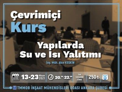 Yapılarda Su ve Isı Yalıtımı Çevrimiçi Kursu afişi