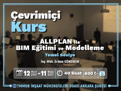Allplan ile Çevrimiçi BİM Eğitimi ve Modelleme Temel Seviye Eğitimi afişi