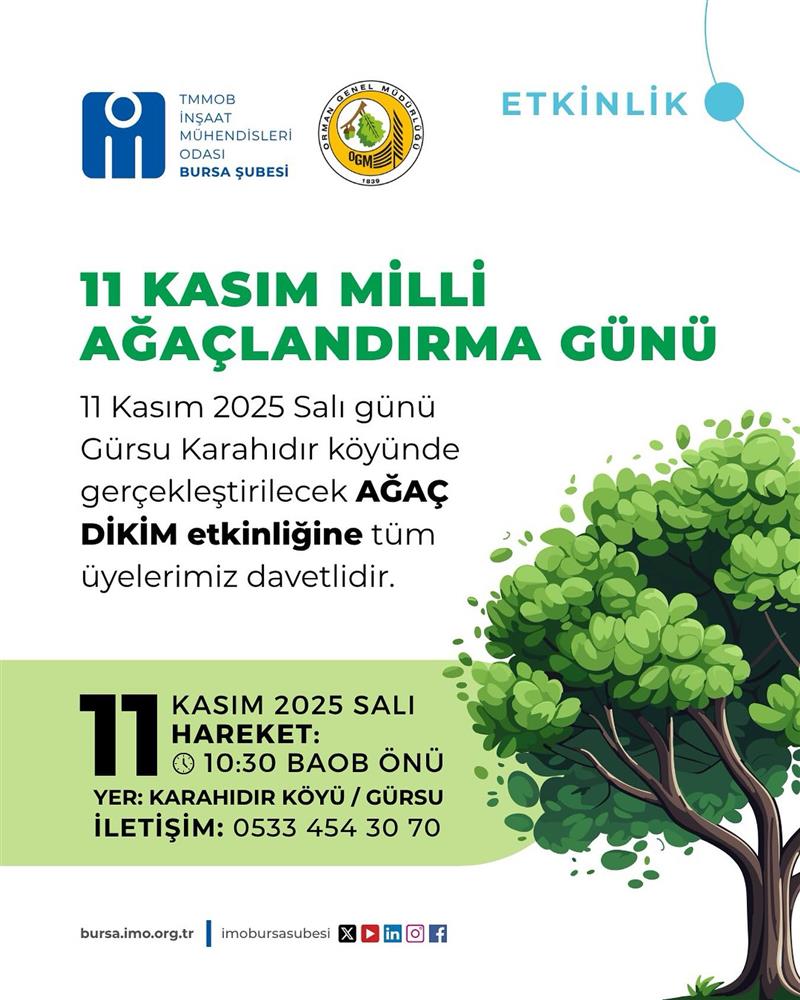 Ağaç Dikim Etkinliği afişi