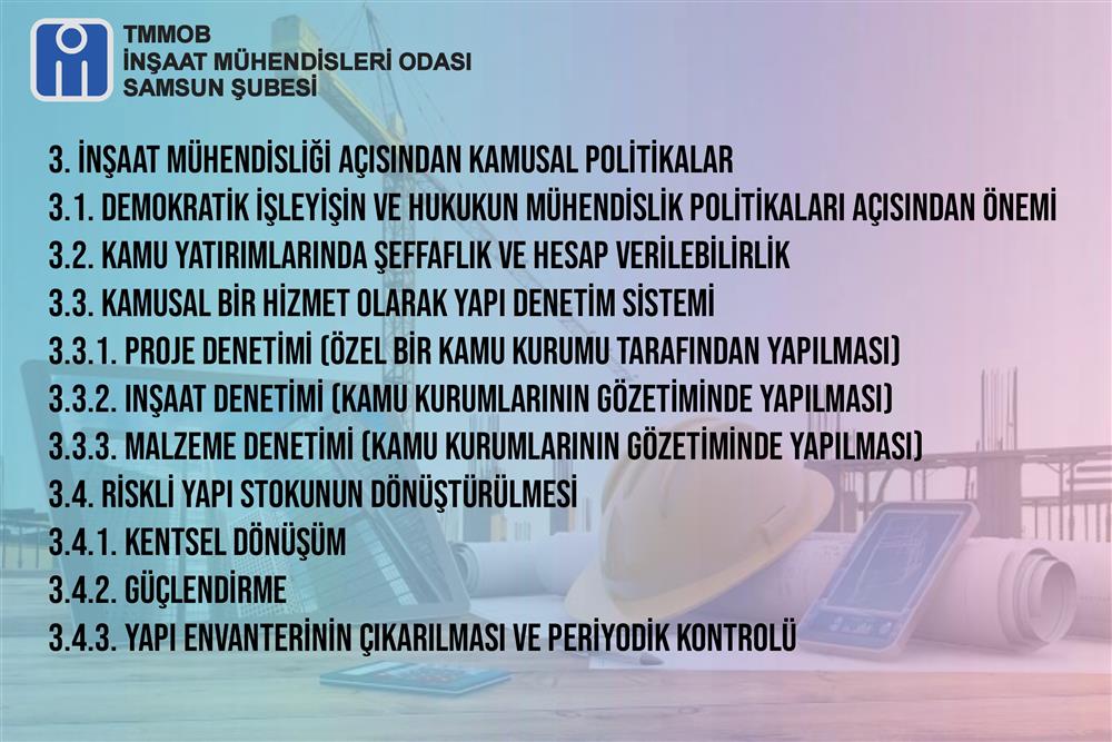 2.İNŞAAT MÜHENDİSLİĞİ KURULTAYINA HAZIRLIK ÇALIŞTAYI