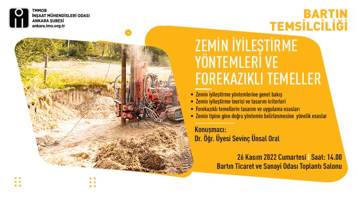 Seminer: Zemin İyileştirme Yöntemleri ve Forekazıklı Temeller afişi